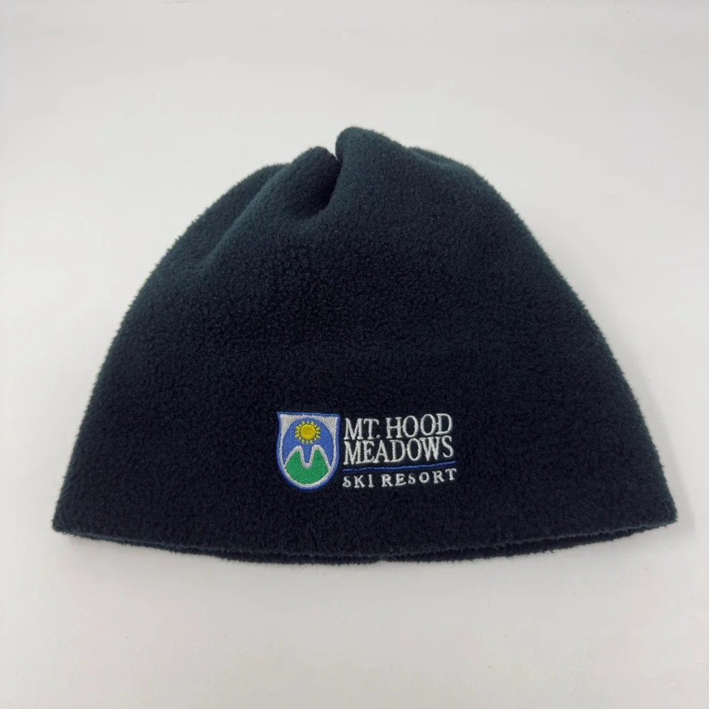 Mt Hood‎ Meadows Ski Resort Merkley Headgear Fleece Beanie Tassel Green Canada